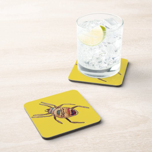 Colorful Spider arachnid art Bier Onderzetter (Rechterzijde)