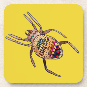 Colorful Spider arachnid art Bier Onderzetter