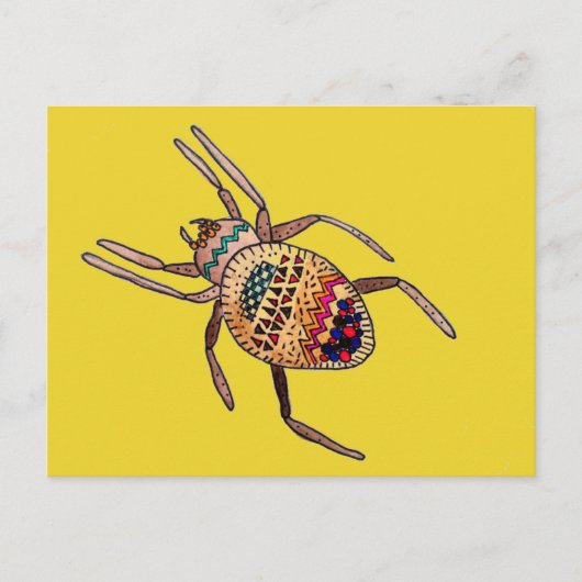 Colorful Spider arachnid art Briefkaart (Voorkant)
