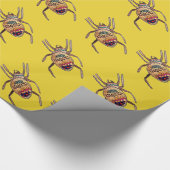 Colorful Spider arachnid art Cadeaupapier (Hoek)