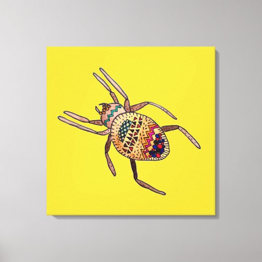 Colorful Spider arachnid art Canvas Afdruk (Voorkant)