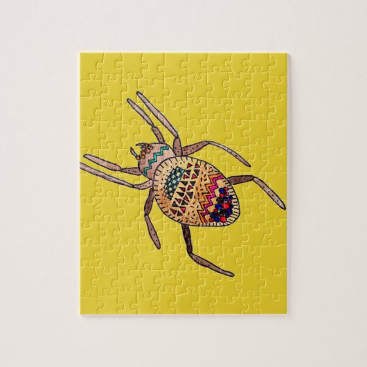 Colorful Spider arachnid art Legpuzzel (Verticaal)