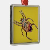 Colorful Spider arachnid art Metalen Ornament (Rechts)