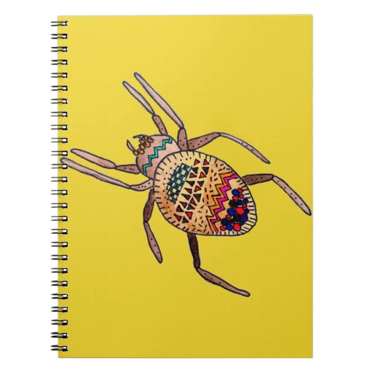 Colorful Spider arachnid art Notitieboek (Voorkant)