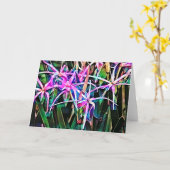 Colorful Spider Lily Art Note Kaart (Gele Bloem)