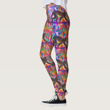 Colorful Spider Monkey Art-Leggings