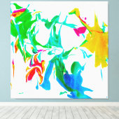 Colorful spider webs canvas afdruk (Insitu (Houten vloer))