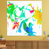 Colorful spider webs canvas afdruk (Insitu (Woonkamer))