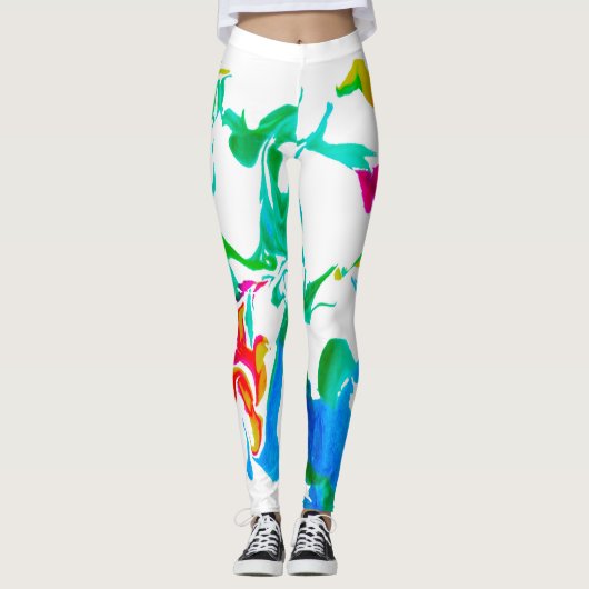Colorful spider webs leggings (Voorkant)