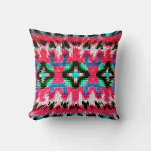 Colorful spiky kaleidoscopic patternabstract, art. kussen