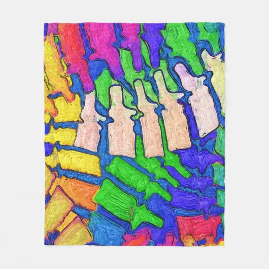 Colorful Spine Art Fleece Blanket (Voorkant)
