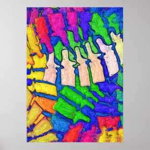 Colorful Spine Art Poster