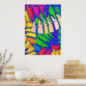 Colorful Spine Art Poster (Keuken)