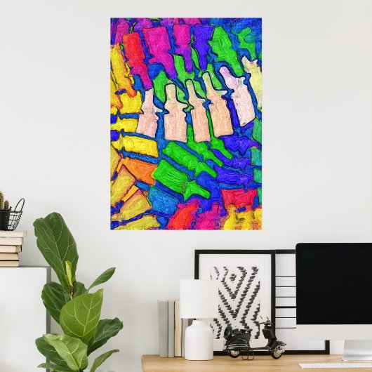 Colorful Spine Art Poster (Thuiskantoor)