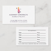 Colorful Spine Logo Chiropractic Appointards Afsprakenkaartje (Voorkant / Achterkant)