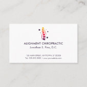 Colorful Spine Logo Chiropractic Appointards Afsprakenkaartje (Voorkant)