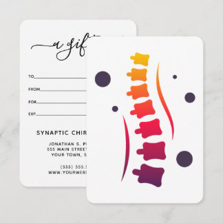 Colorful Spine Logo Chiropractic Gift Certificate