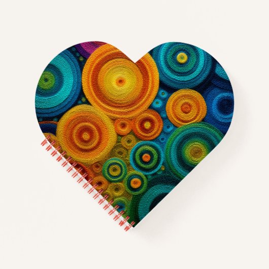 Colorful Spiral Abstract Pattern Geometric Swirl Notitieboek (Voorkant)