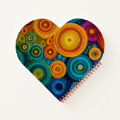 Colorful Spiral Abstract Pattern Geometric Swirl Notitieboek (Achterkant)