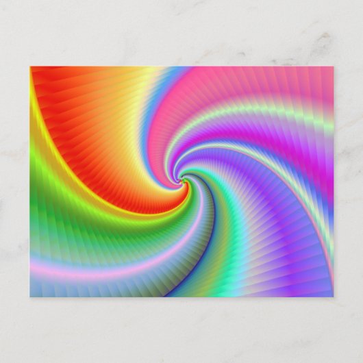 Colorful Spiral Fractal Briefkaart (Voorkant)