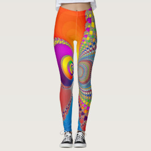 Colorful Spiral Fractal Leggings