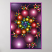 Colorful Spiral Fractal Poster (Voorkant)