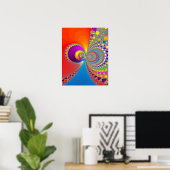 Colorful Spiral Fractal Poster (Thuiskantoor)