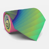 Colorful Spiral Fractal Stropdas (Opgerold)