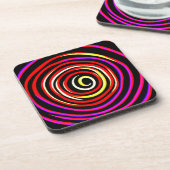 Colorful Spiral Pattern Bier Onderzetter (Linkerzijde)