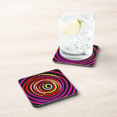 Colorful Spiral Pattern Bier Onderzetter (Rechterzijde)