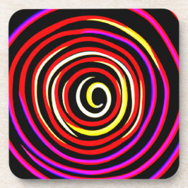 Colorful Spiral Pattern Bier Onderzetter