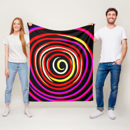 Colorful Spiral Pattern Fleece Deken