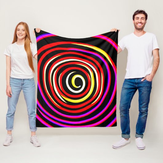 Colorful Spiral Pattern Fleece Deken (In situ)