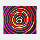 Colorful Spiral Pattern Fleece Deken (Voorkant (Horizontaal))