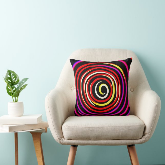 Colorful Spiral Pattern Kussen (Stoel)