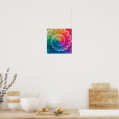 Colorful Spiral Pattern Poster (Keuken)