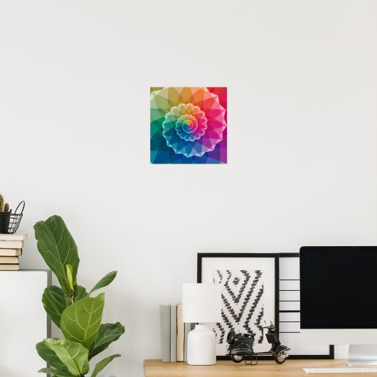 Colorful Spiral Pattern Poster (Thuiskantoor)
