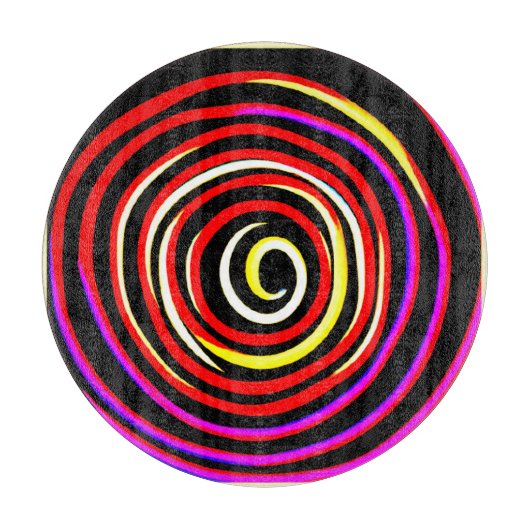 Colorful Spiral Pattern Snijplank (Voorkant)