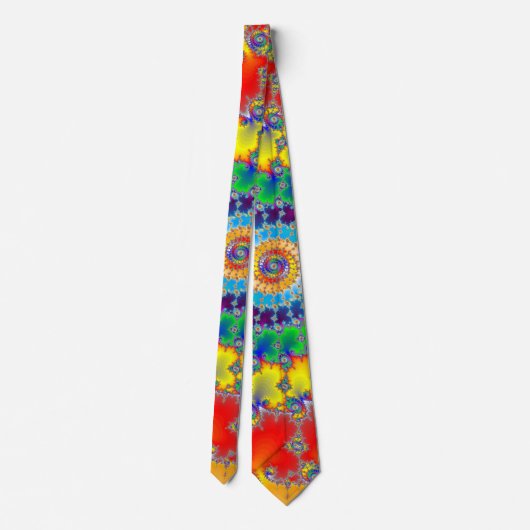 Colorful Spiral Pattern Stropdas (Achterkant)