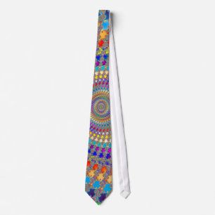 Colorful Spiral Pattern Stropdas