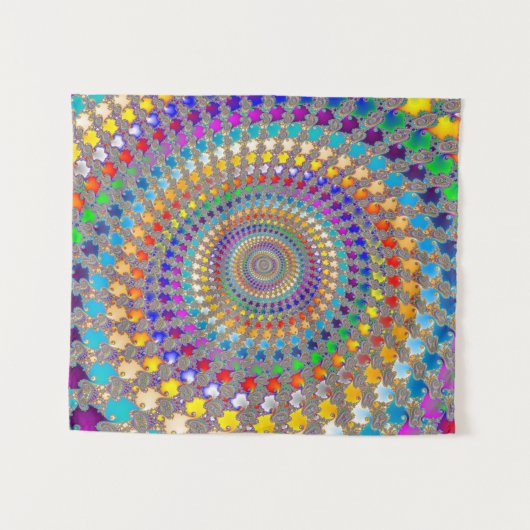 Colorful Spiral Pattern Wandkleed (Voorkant (horizontaal))