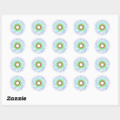 Colorful Spiral Ronde Sticker (Vel)