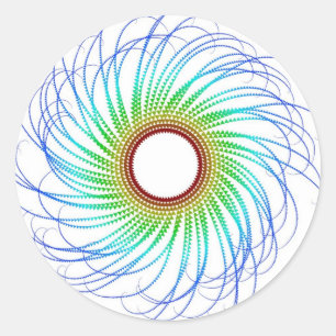 Colorful Spiral Ronde Sticker