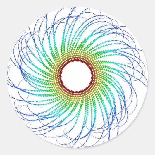 Colorful Spiral Ronde Sticker (Voorkant)
