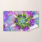 Colorful Spiral Round Shapes Abstract Fractal Art Bad Handdoek (Handdoek)