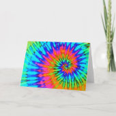 Colorful Spiral Tie Dye Note Kaart (Voorkant)
