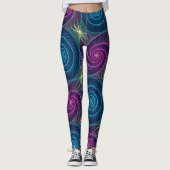 Colorful Spiral Vortex Illusion | Seamless Optical Leggings (Voorkant)