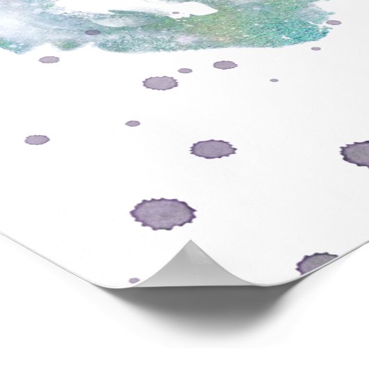 Colorful Splash Art Inspirerend Quote Poster (Hoek)