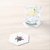 Colorful Splash Eastern Box Turtle (1) Kartonnen Onderzetters (Insitu)