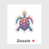 Colorful Splash Eastern Box Turtle (1) Sticker (Vel)